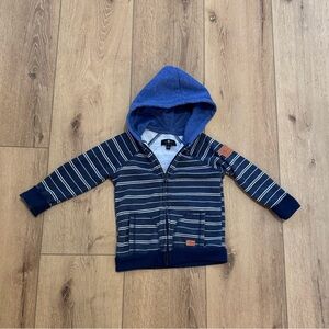 7 For All Mankind Navy Striped Kids Hoodie